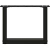 Kavos staliuko kojelės, U formos, 2 vnt., juoda, 40x(30-31)cm