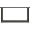 Kavos staliuko kojelės, 2 vnt., antracito spalvos, 60x(30-31) cm, plienas