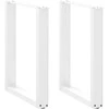 Valgomojo stalo kojelės, 2 vnt., baltos, 60x(72-73) cm, plienas, U formos