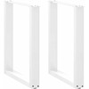 Valgomojo stalo kojelės, 2 vnt., baltos, 70x(72-73) cm, plienas, U formos