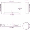 Kavos staliuko kojelės, 2 vnt., juodos, 50x(30-31) cm, plienas, U formos