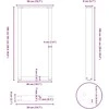 Kavos staliuko kojelės, U formos, 2 vnt., balta, 50x(100-101)cm