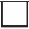 Valgomojo stalo kojelės, 2 vnt., juodos, 80x(72-73) cm, plienas, U formos