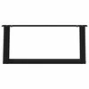 Kavos staliuko kojelės, U formos, 2 vnt., juoda, 70x(30-31)cm
