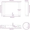 Kavos staliuko kojelės, U formos, 2 vnt., juoda, 40x(30-31)cm