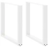 Valgomojo stalo kojelės, 2 vnt., baltos, 90x(72-73) cm, plienas, U formos