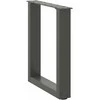Kavos staliuko kojelės, 2 vnt., antracito spalvos, 38x(42-43) cm, plienas