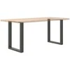 Valgomojo stalo kojos, U formos, 2 vnt., antracito spalvos, 70x(72-73) cm, plienas