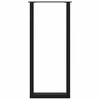 Kavos staliuko kojelės, U formos, 2 vnt., juoda, 50x(110-111)cm
