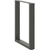 Valgomojo stalo kojos, U formos, 2 vnt., antracito spalvos, 70x(72-73) cm, plienas