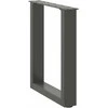 Kavos staliuko kojelės, 2 vnt., antracito spalvos, 28x(42-43) cm, plienas