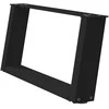 Kavos staliuko kojelės, U formos, 2 vnt., juoda, 60x(30-31)cm