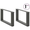 Kavos staliuko kojelės, U formos, 2 vnt., 70x(30-31)cm