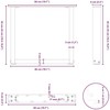Kavos staliuko kojelės, 2 vnt., juodos, 50x(42-43) cm, plienas, U formos