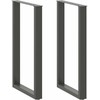 Kavos staliuko kojelės, U formos, 2 vnt., 60x(100-101) cm