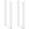 Kavos staliuko kojelės, U formos, 2 vnt., balta, 50x(100-101)cm