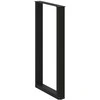 Kavos staliuko kojelės, U formos, 2 vnt., juoda, 60x(100-101)cm