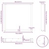 Valgomojo stalo kojelės, 2 vnt., U formos, baltos, 80x(72-73) cm, plienas