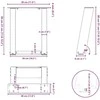 Kavos staliuko kojelės, 2 vnt., juodos, 30x(30-31) cm, plienas, U formos
