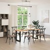 Valgomojo stalo kojelės, 2 vnt., juodos, 60x(72-73) cm, plienas, U formos