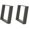 Kavos staliuko kojelės, U formos, 2 vnt., 50x(42-43)cm
