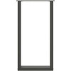 Kavos staliuko kojelės, U formos, 2 vnt., 50x(90-91)cm, plienas