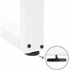 Valgomojo stalo kojelės, 2 vnt., baltos, 70x(72-73) cm, plienas, U formos