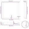 Valgomojo stalo kojelės, 2 vnt., juodos, 80x(72-73) cm, plienas, U formos
