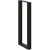 Kavos staliuko kojelės, U formos, 2 vnt., juoda, 40x(100-101)cm