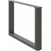 Kavos staliuko kojelės, 2 vnt., antracito spalvos, 70x(42-43) cm, plienas