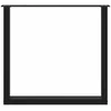 Valgomojo stalo kojelės, 3 vnt., juodos, 90x(72-73) cm, plienas, U formos