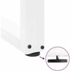 Valgomojo stalo kojelės, 3 vnt., baltos, 80x(72-73) cm, plienas, U formos