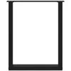 Valgomojo stalo kojelės, 3 vnt., juodos, 70x(72-73) cm, plienas, U formos