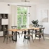 Valgomojo stalo kojelės, 3 vnt., juodos, 70x(72-73) cm, plienas, U formos