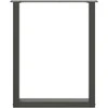 Valgomojo stalo kojos, 3 vnt., antracito spalvos, 70x(72-73) cm, plienas, U formos