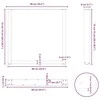 Valgomojo stalo kojelės, 3 vnt., baltos, 90x(72-73) cm, plienas, U formos