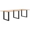 Valgomojo stalo kojelės, 3 vnt., juodos, 90x(72-73) cm, plienas, U formos
