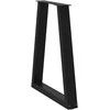 Kavos staliuko kojelės, V formos, 2 vnt., juoda, 50x(72-73)cm
