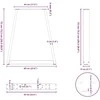 Kavos staliuko kojelės, V formos, 2 vnt., balta, 60x(72-73)cm