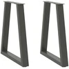 Kavos staliuko kojelės, V formos, 2 vnt., 60x(72-73)cm, plienas