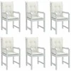 Kėdės pagalvėlės, 6vnt., kreminės, 100x50x4cm, audinys