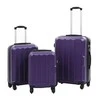 Kelioninis Lagaminų su ratukais rinkinys, 3 vnt., violetinis, ABS