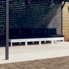 Keturvietė sodo sofa su antracito pagalvėlėmis, pušies masyvas