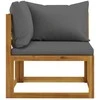 Keturvietė sodo sofa su pagalvėlėmis, akacijos medienos masyvas