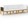 Keturvietė sodo sofa su pagalvėlėmis, akacijos medienos masyvas