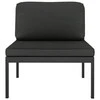 Lauko baldų komplektas Keturvietė sodo sofa su pagalvėlėmis, antracito, aliuminis