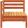 Keturvietė sodo sofa, vaško ruda, pušies medienos masyvas