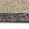 Kilimas, 120cm, džiutas, rankų darbo, su tamsiai pilku kraštu