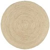 Kilimas, baltas, 120cm, džiutas, rankų darbo, spiralės dizainas