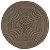 Kilimas, juodas, 90cm, džiutas, rankų darbo, spiralės dizainas